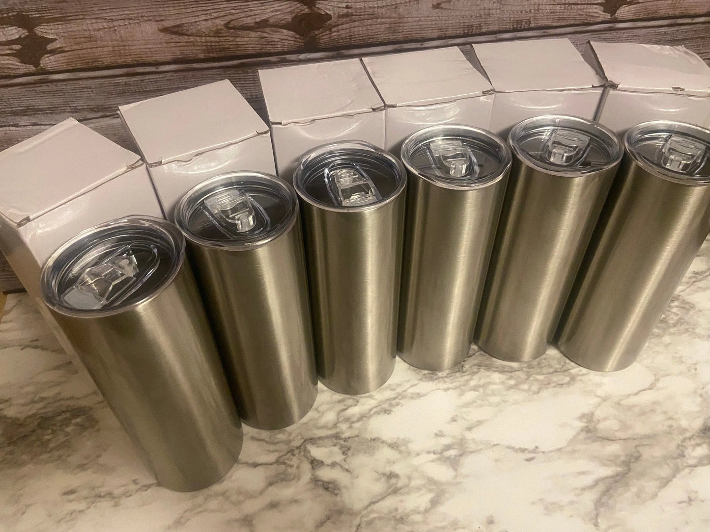 Stainless Steel ,Straight no taper sublimation 20oz skinny tumbler, custom Ready To Ship Handmadeohio