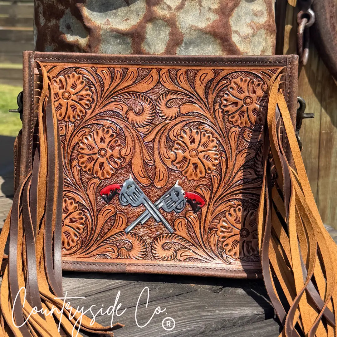 The Desert Duel Tooled Leather Purse by Countryside Co. Countryside Co.