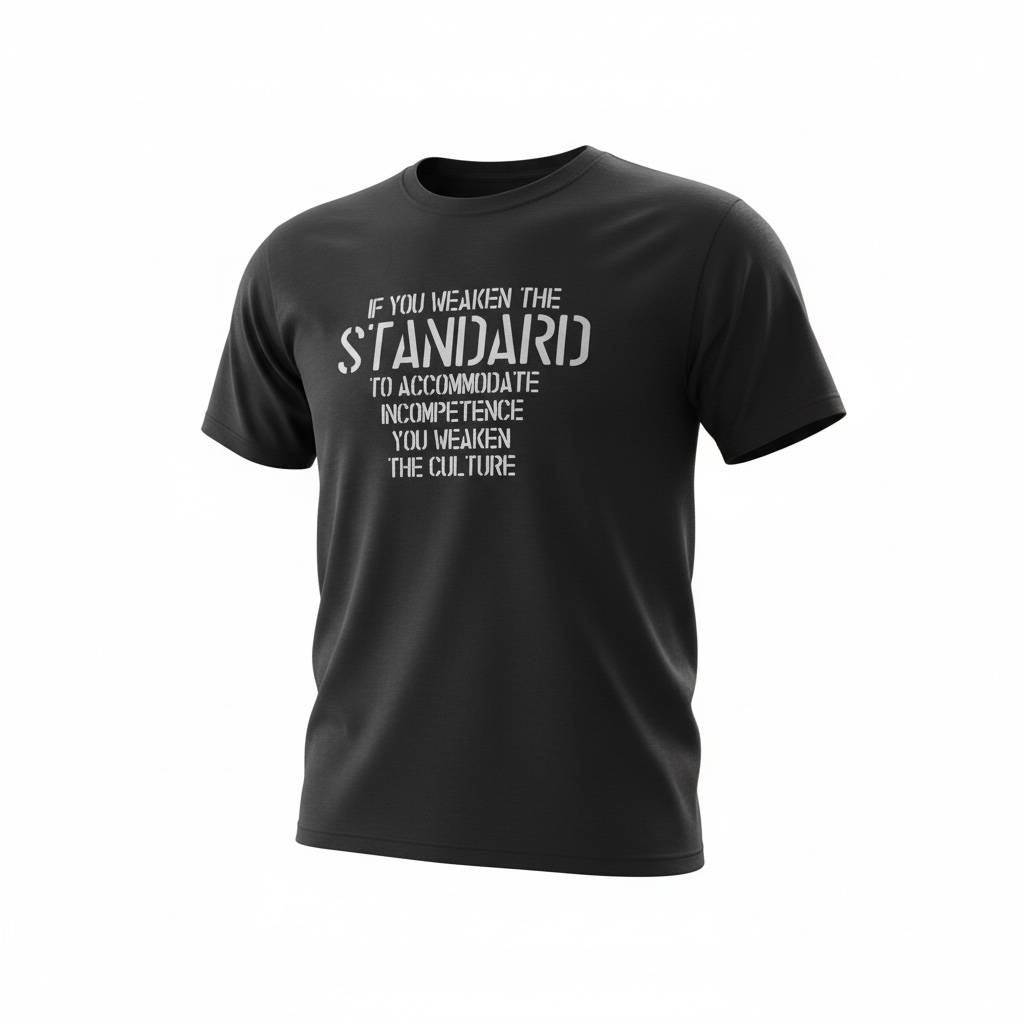 bold quote graphic t-shirt weaken the standard design black shirt motivational quote tee