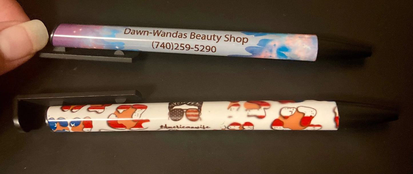 Custom Sublimation Blank Pens: DIY Craft Supplies, Black Ink Handmadeohio