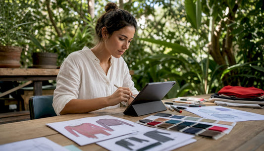 Entrepreneur designing print on demand products