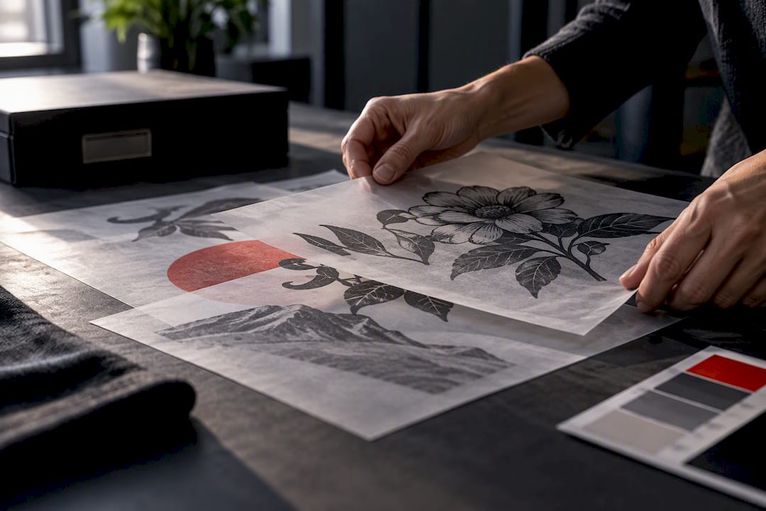 Layered custom artwork prepared for registration