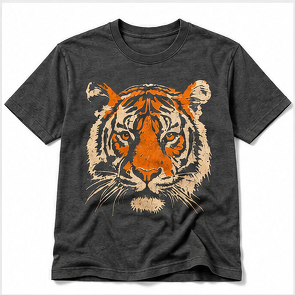 Vintage Tiger Graphic T-Shirt | Distressed Retro Tiger Tee