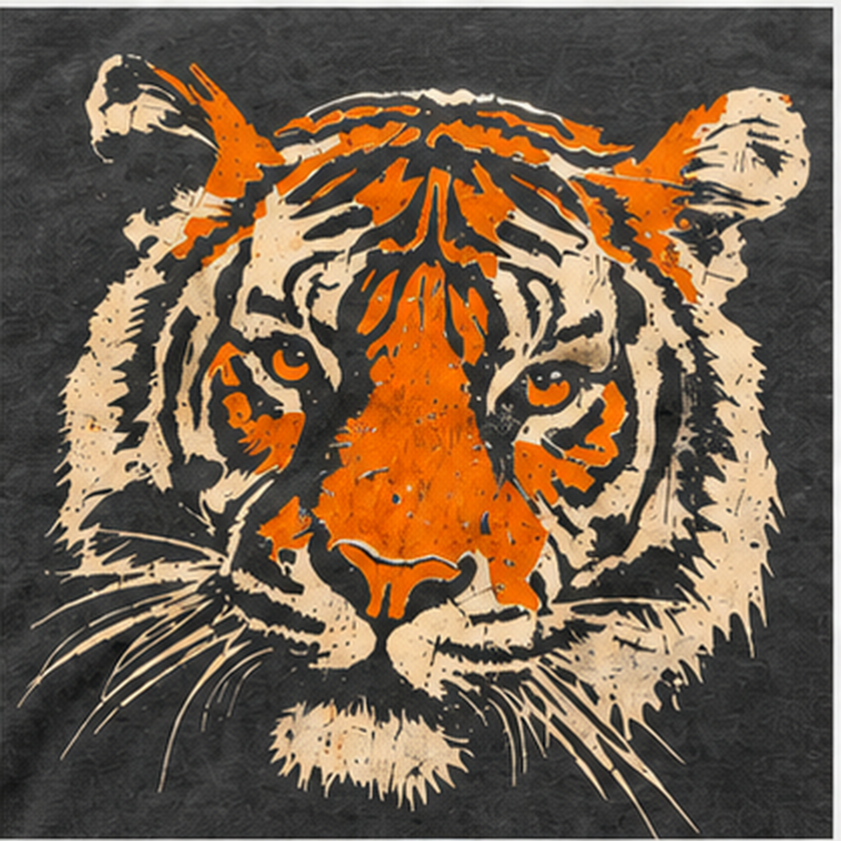 Vintage Tiger Graphic T-Shirt | Distressed Retro Tiger Tee