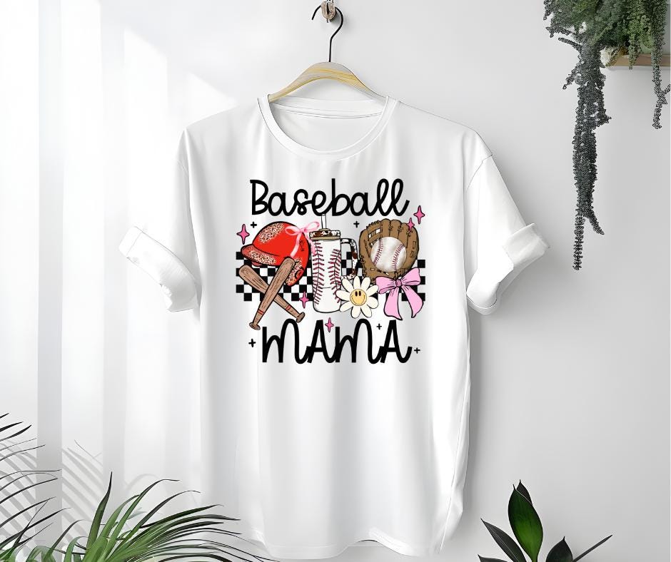 Baseball Momma Graphic Tee: Vintage-Style Team Mom Shirt