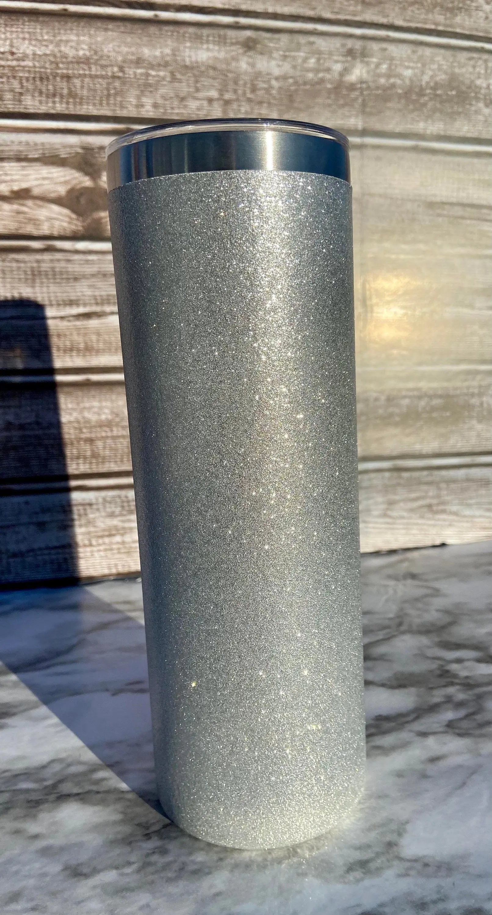 Chunky Glitter Sublimation Tumbler: Straight Walled Steel, Color Change, RTS Handmadeohio