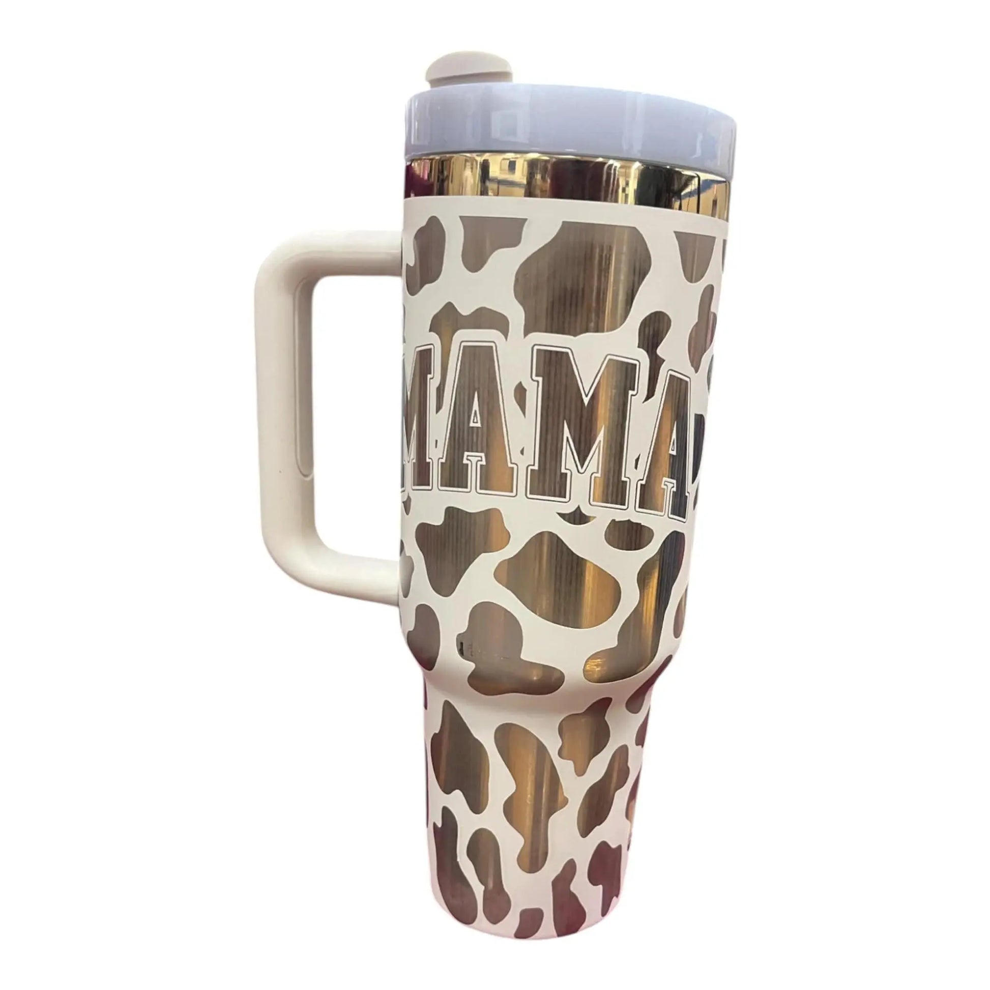 Mama & Mini Tumbler Set: Stainless Steel Cream Tumblers Handmadeohio