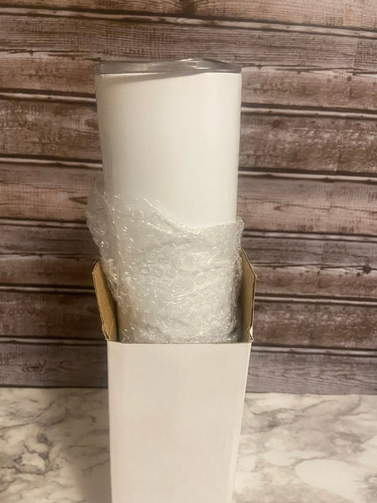 25-Pack 20oz Skinny Tumblers: Straight Sublimation Ready Handmadeohio
