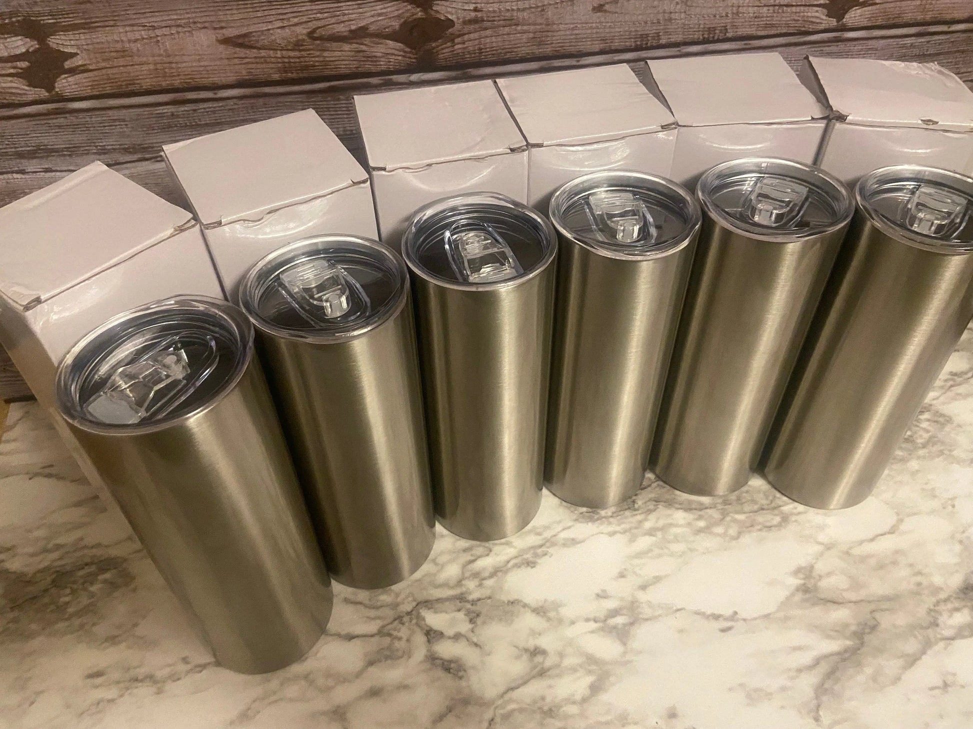 Stainless Steel ,Straight no taper sublimation 20oz skinny tumbler, custom Ready To Ship Handmadeohio