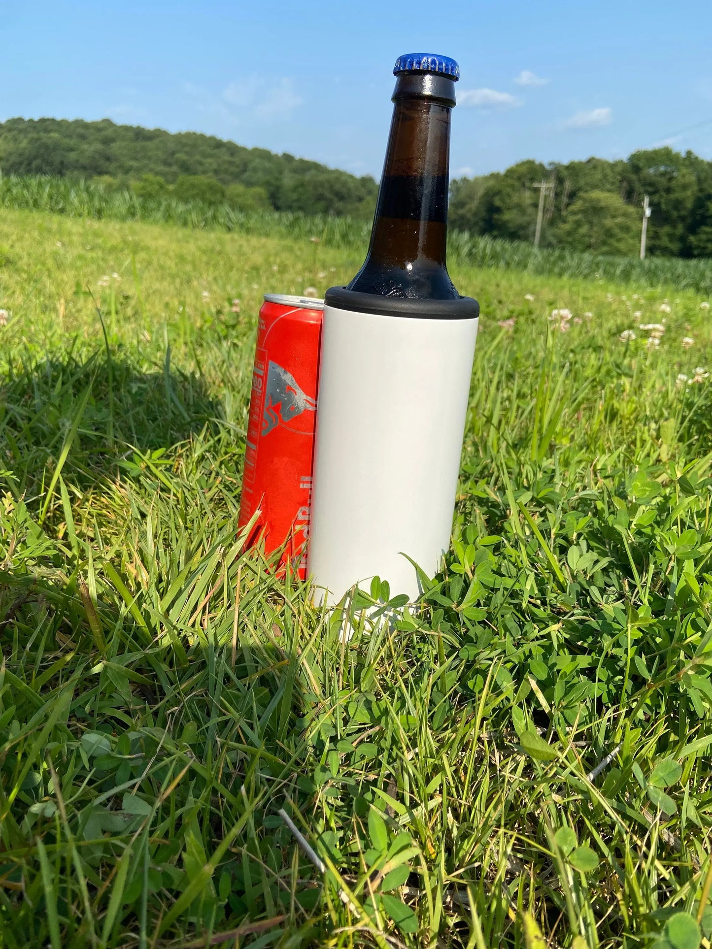 Skinny Can Bottle Holder: 15oz Tumbler with Lid Handmadeohio