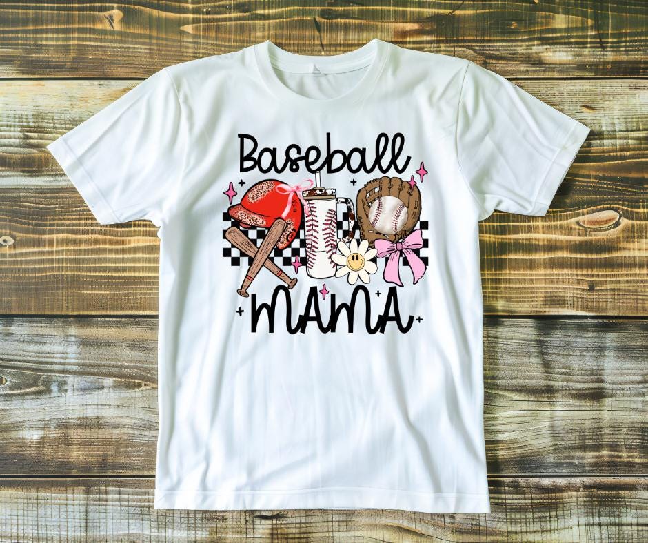 Baseball Momma Graphic Tee: Vintage-Style Team Mom Shirt