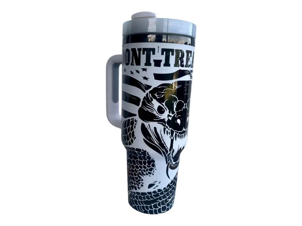 Don’t Tread On Me 40oz Patriotic Snake Tumbler Handmadeohio