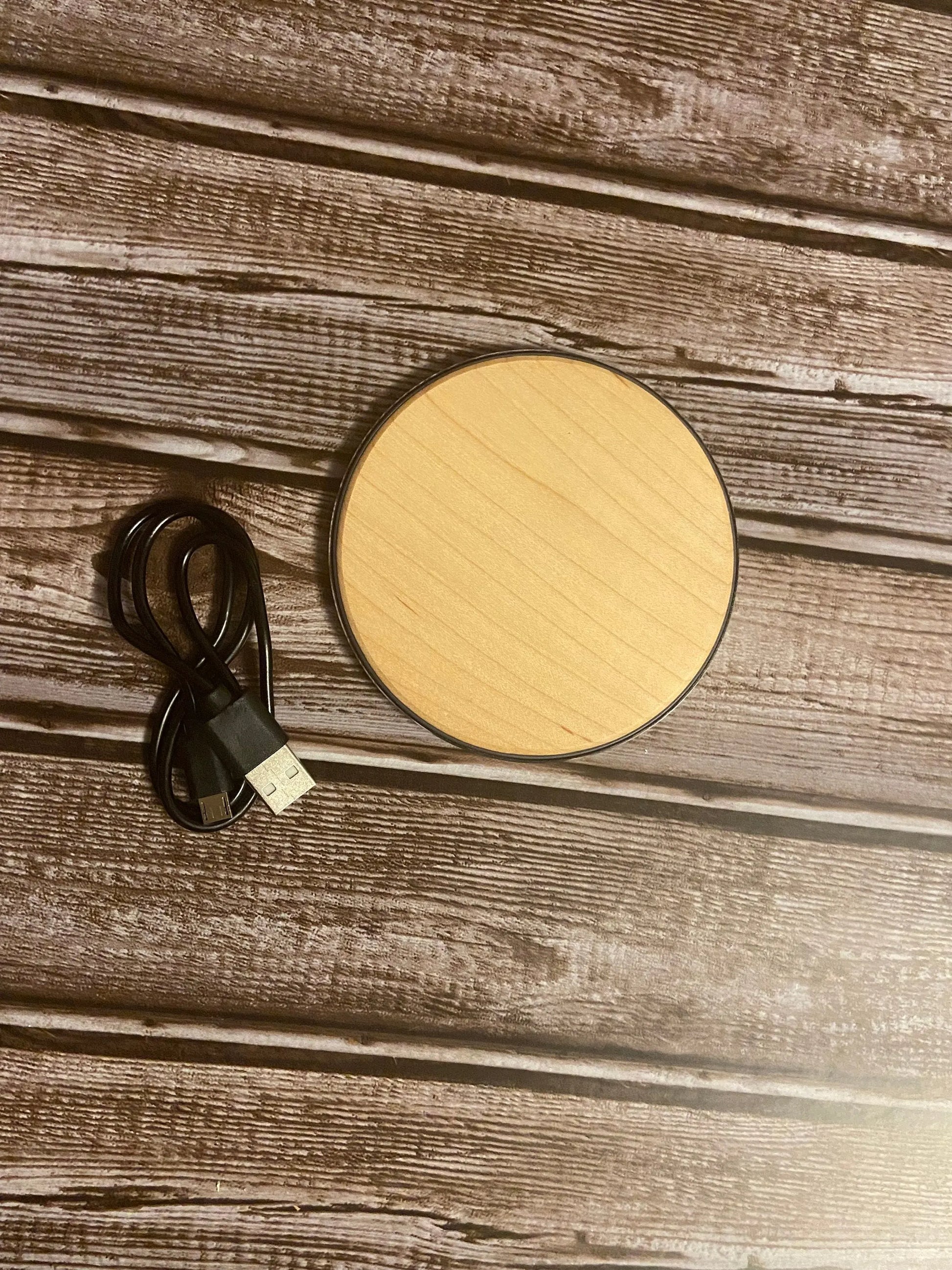 10W Wireless charger circle, Laser engrave blank Handmadeohio