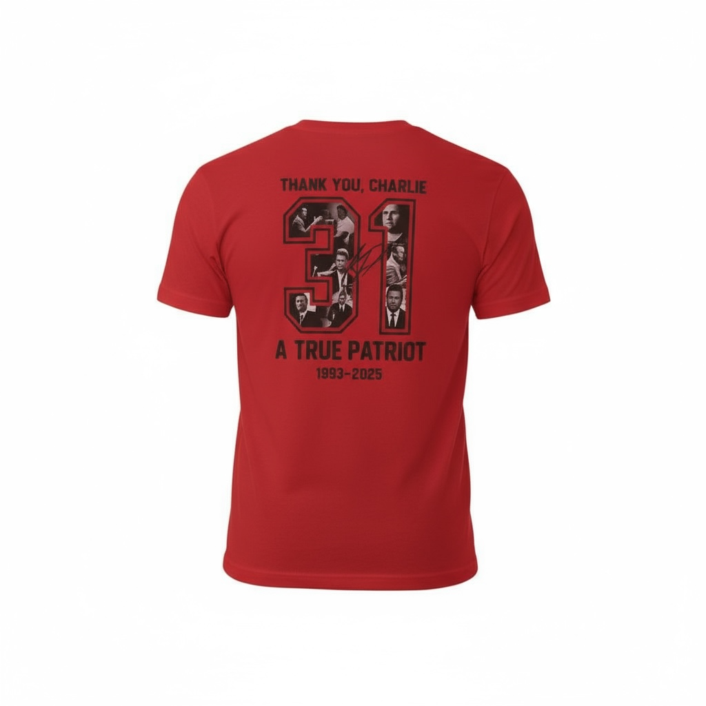 Charlie Kirk “Charlie 31” Tribute Shirt – Freedom Edition | A True Patriot Memorial Tee (1993-2025)