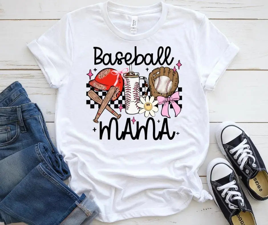 Baseball Momma Graphic Tee: Vintage-Style Team Mom Shirt Handmadeohio
