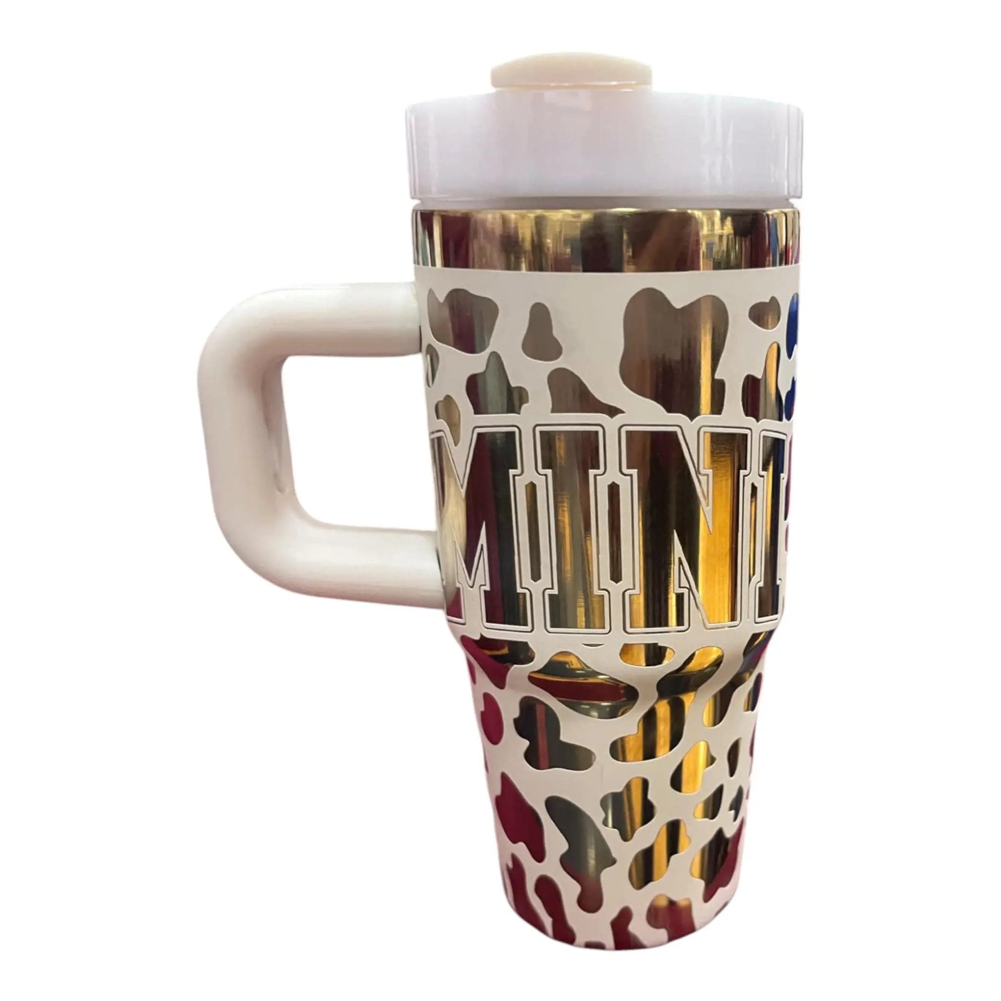 Mama & Mini Tumbler Set: Stainless Steel Cream Tumblers Handmadeohio