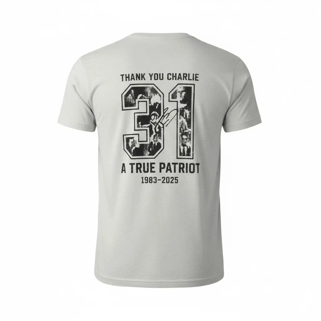 Charlie Kirk “Charlie 31” Tribute Shirt – Freedom Edition | A True Patriot Memorial Tee (1993-2025) Handmadeohio
