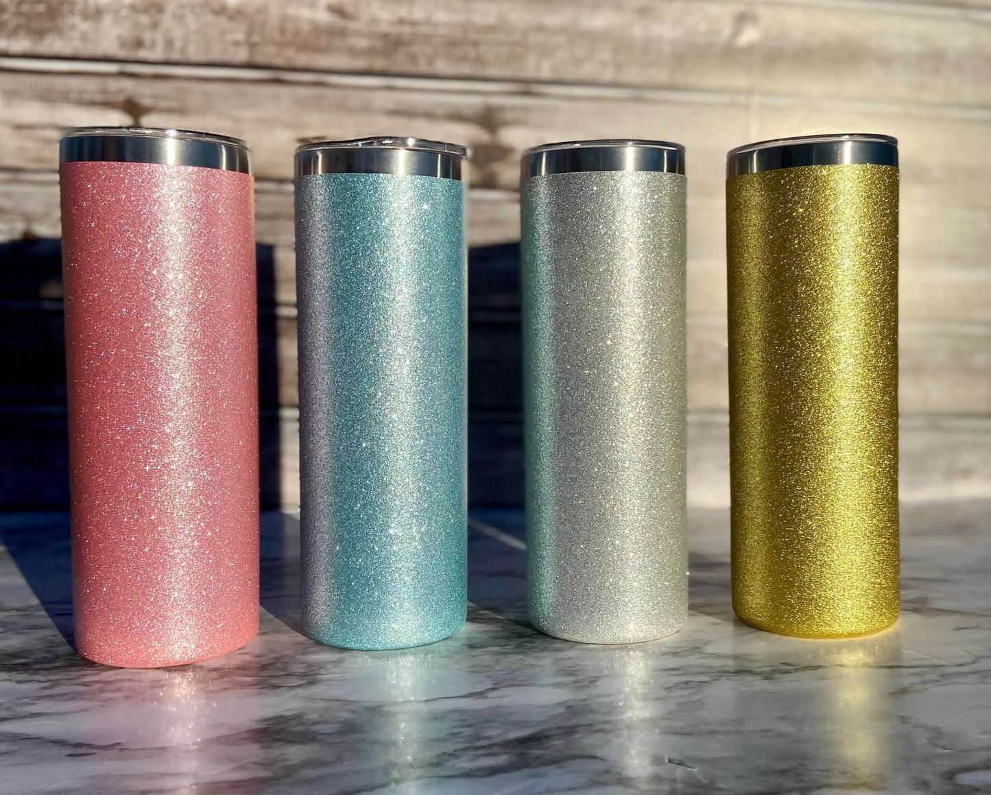 Chunky Glitter Sublimation Tumbler: Straight Walled Steel, Color Change, RTS Handmadeohio