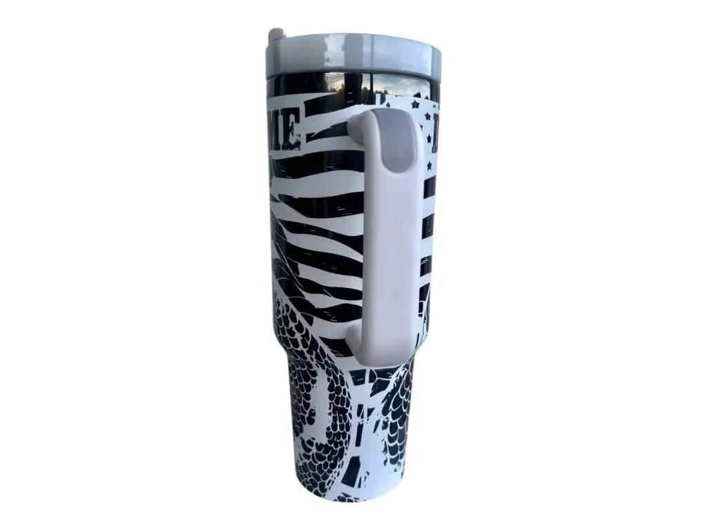 Don’t Tread On Me 40oz Patriotic Snake Tumbler Handmadeohio