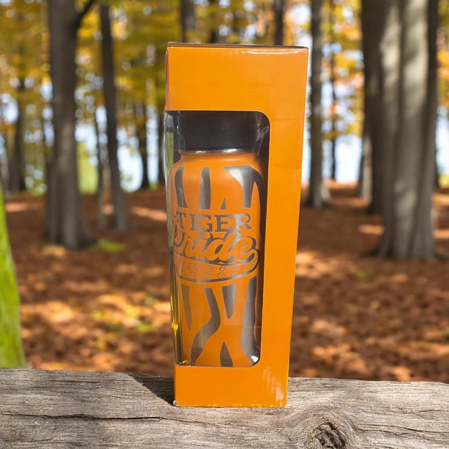 Tiger Pride Orange Water Jug: 32oz Sports Hydration Flask Handmadeohio