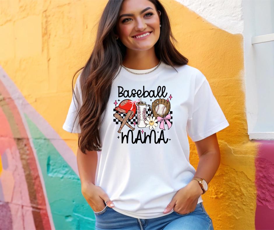 Baseball Momma Graphic Tee: Vintage-Style Team Mom Shirt