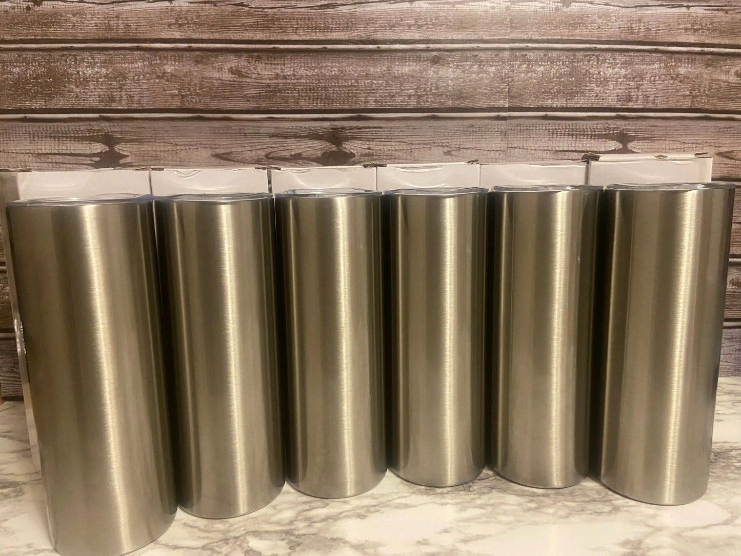 Stainless Steel ,Straight no taper sublimation 20oz skinny tumbler, custom Ready To Ship Handmadeohio