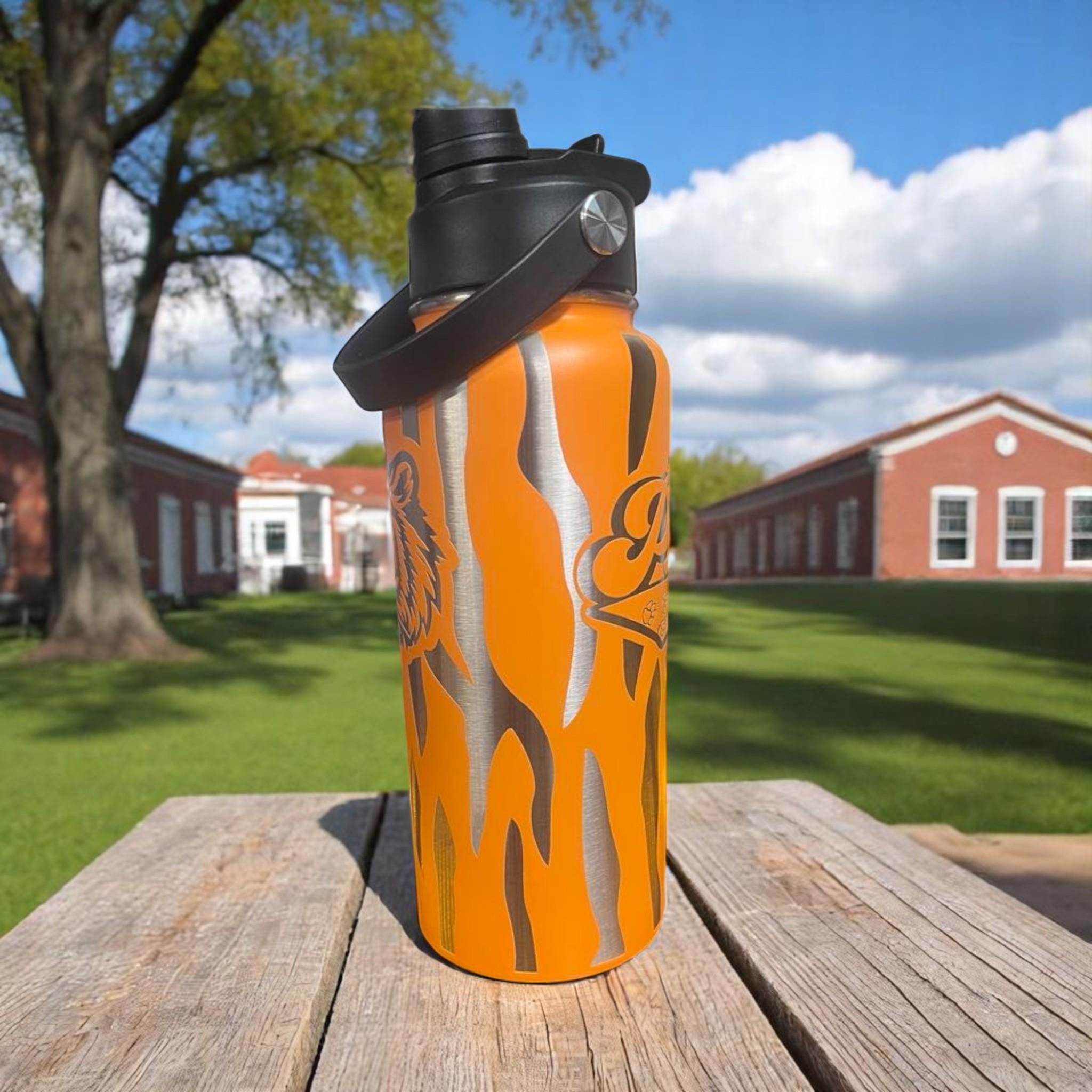 Tiger Pride Orange Water Jug: 32oz Sports Hydration Flask