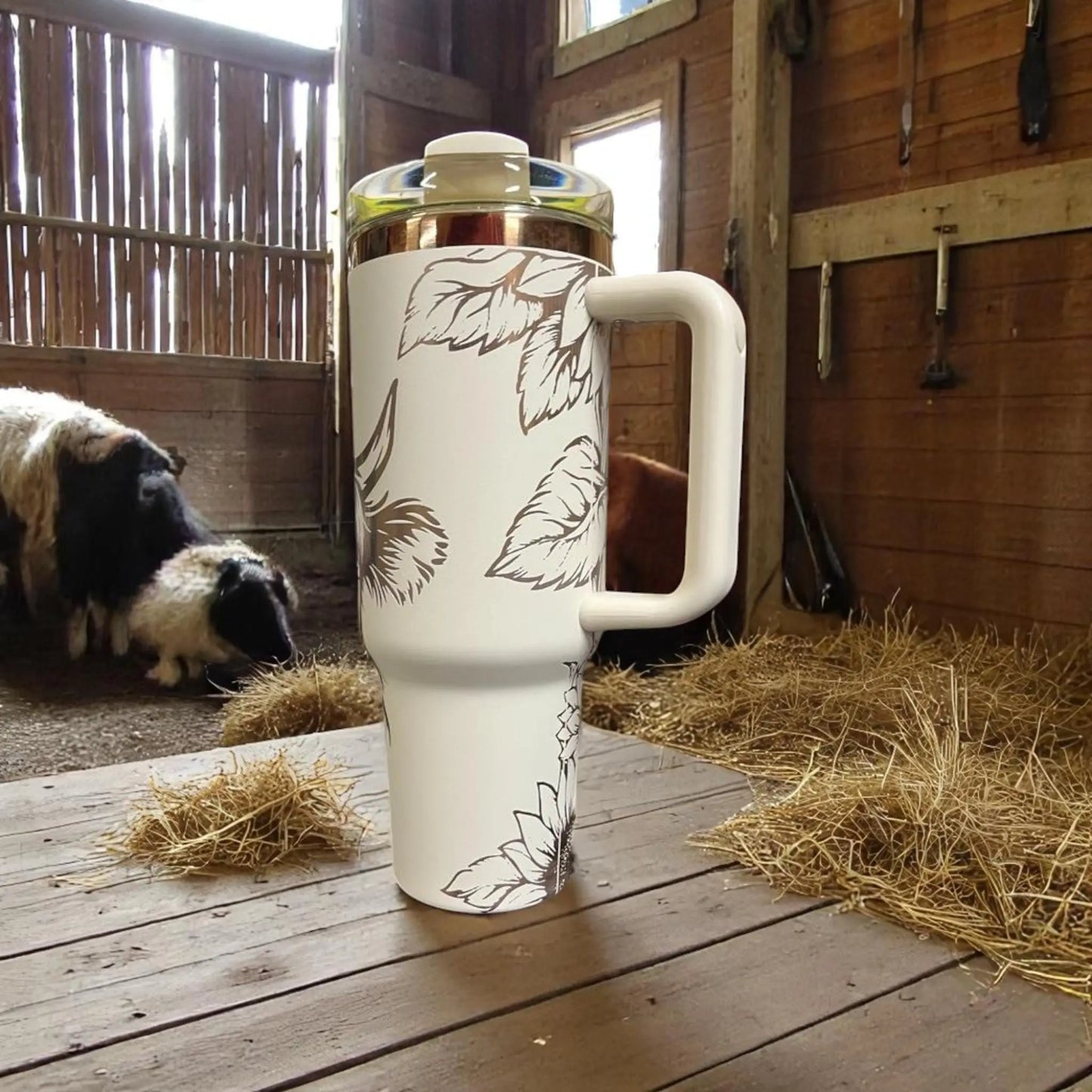 Highland Cow Tumbler 40oz Laser Engraved Vacuum Insulated Cup Rustic Scottish Gift Handmadeohio