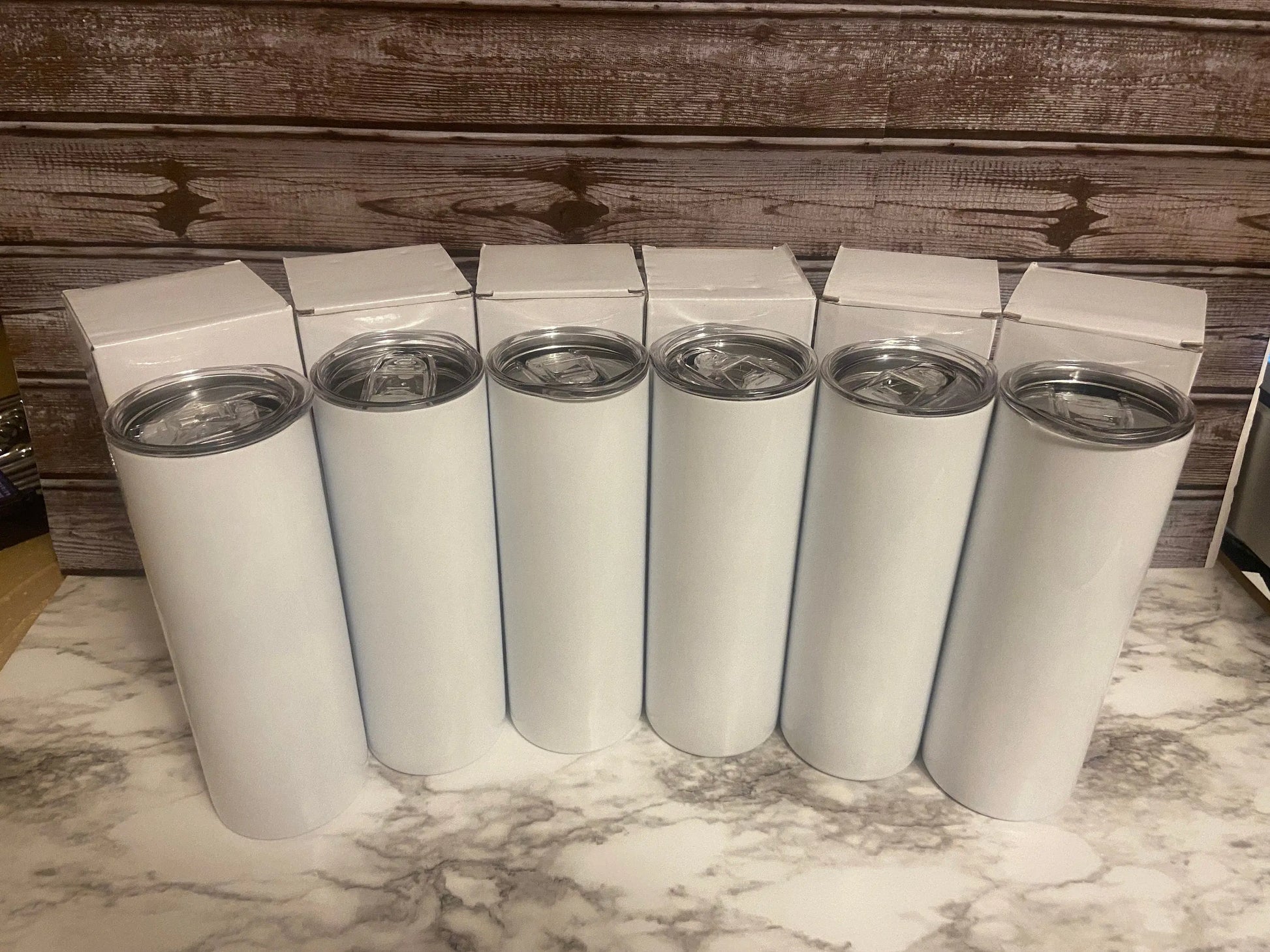 25-Pack 20oz Skinny Tumblers: Straight Sublimation Ready Handmadeohio