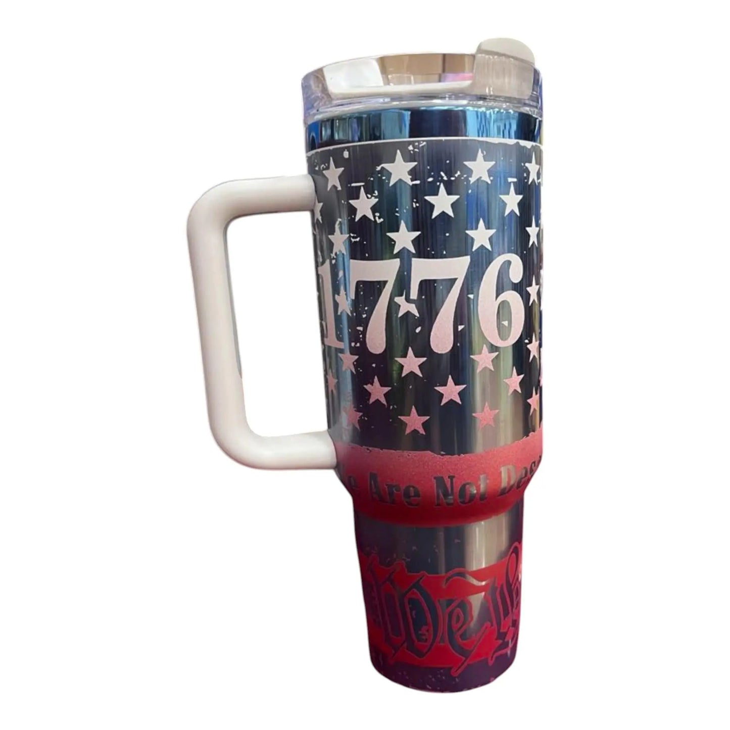 American Tumbler 40oz: 1776 Eagle & Stars Patriotic Drinkware Handmadeohio