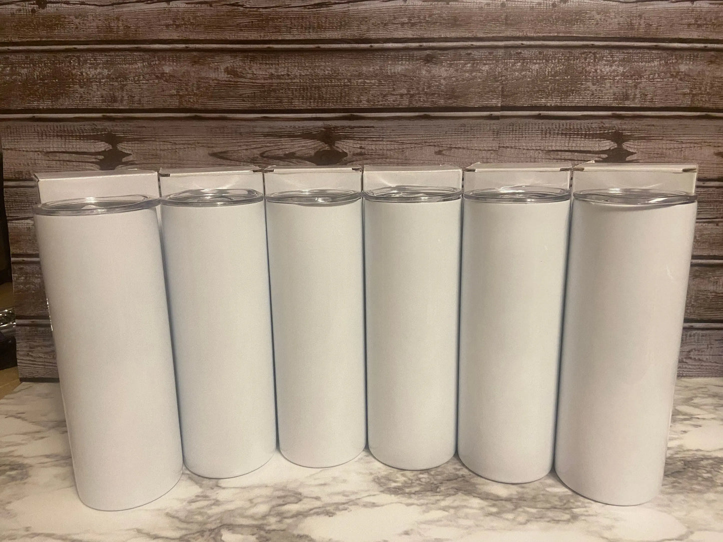 READY TO SHIP Straight no taper sublimation 20oz skinny tumbler, custom Handmadeohio
