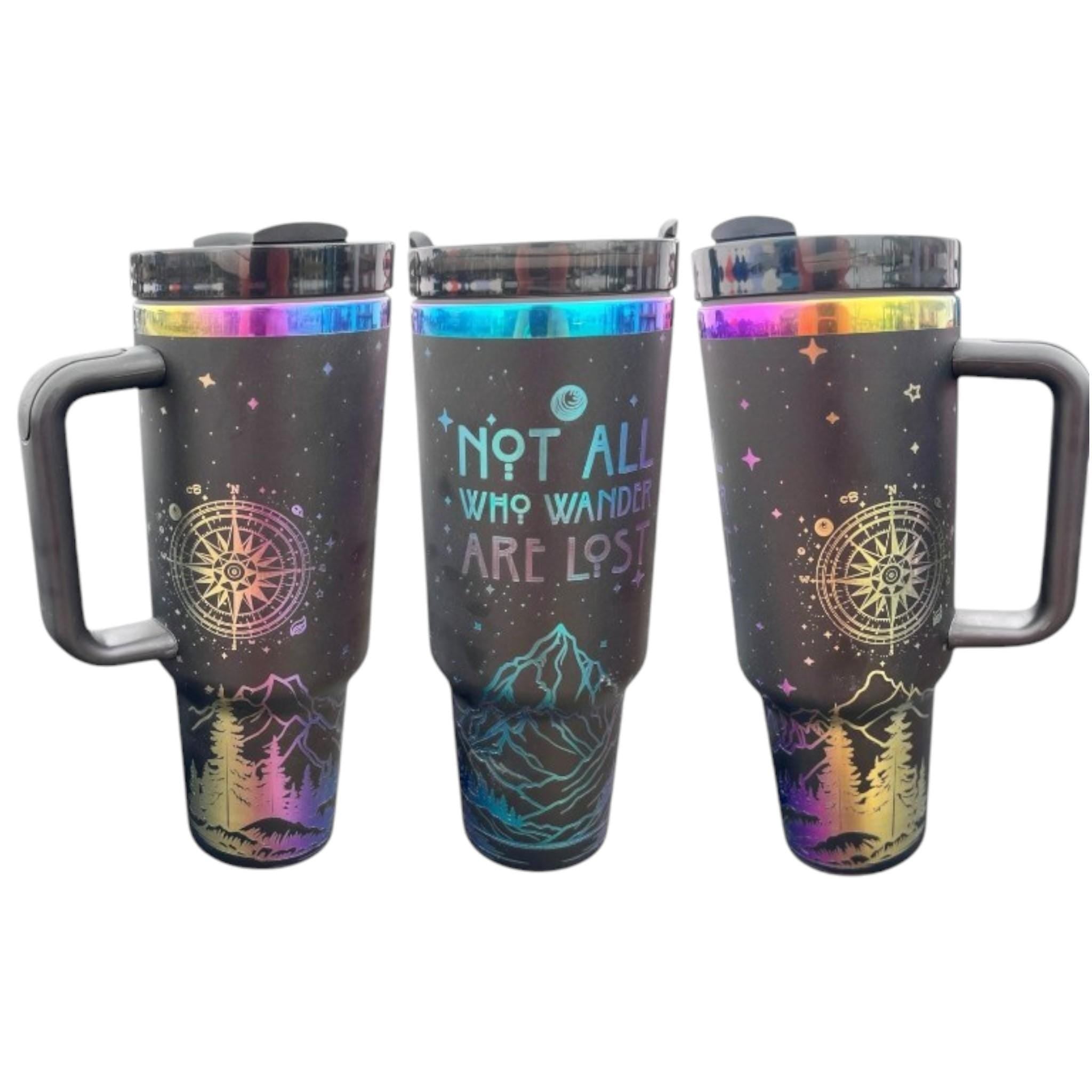 Custom Laser Engraved 40oz Tumbler: Insulated Stainless Steel Drinkware