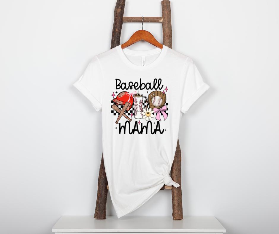 Baseball Momma Graphic Tee: Vintage-Style Team Mom Shirt