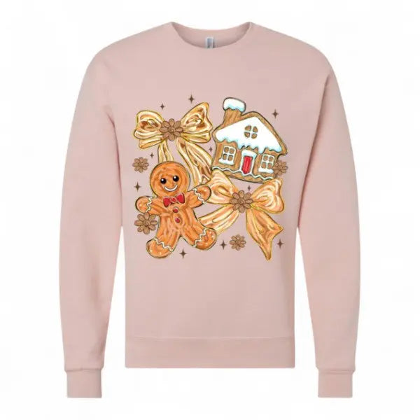 Gingerbread Christmas Crewneck | Cute Holiday Sweatshirt for Women Handmadeohio