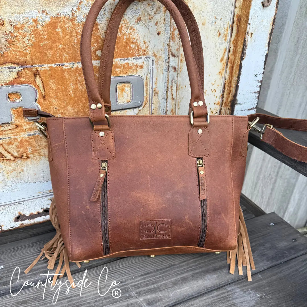 Canyon Check Cowhide Concealed Carry Purse Countryside Co.