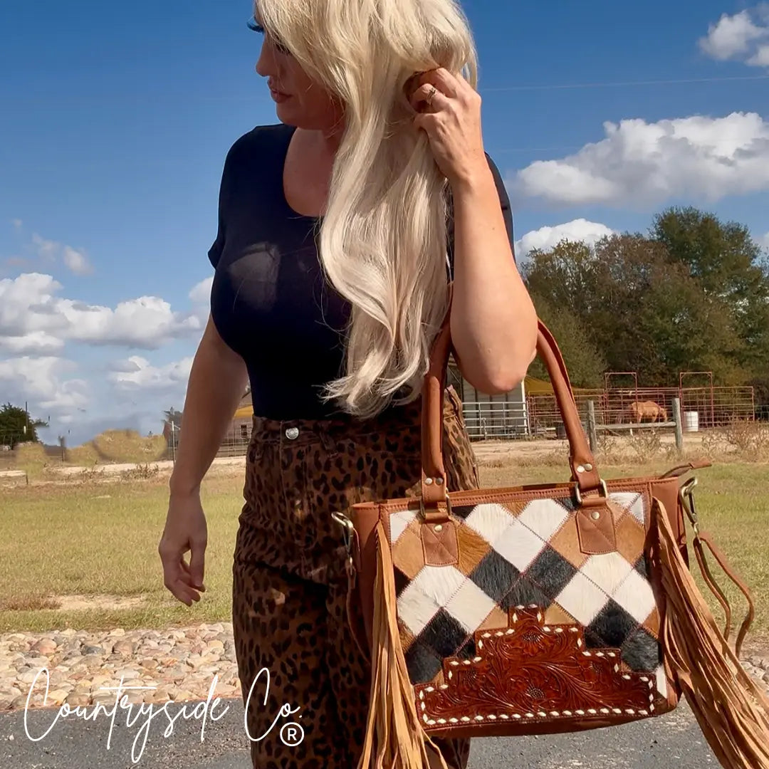 Conway Cowhide Concealed Carry Purse Countryside Co.