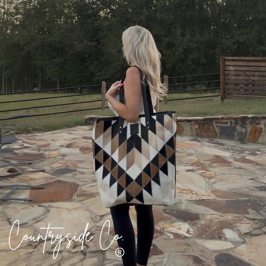Cora Cowhide Weekender Travel Bag Countryside Co.
