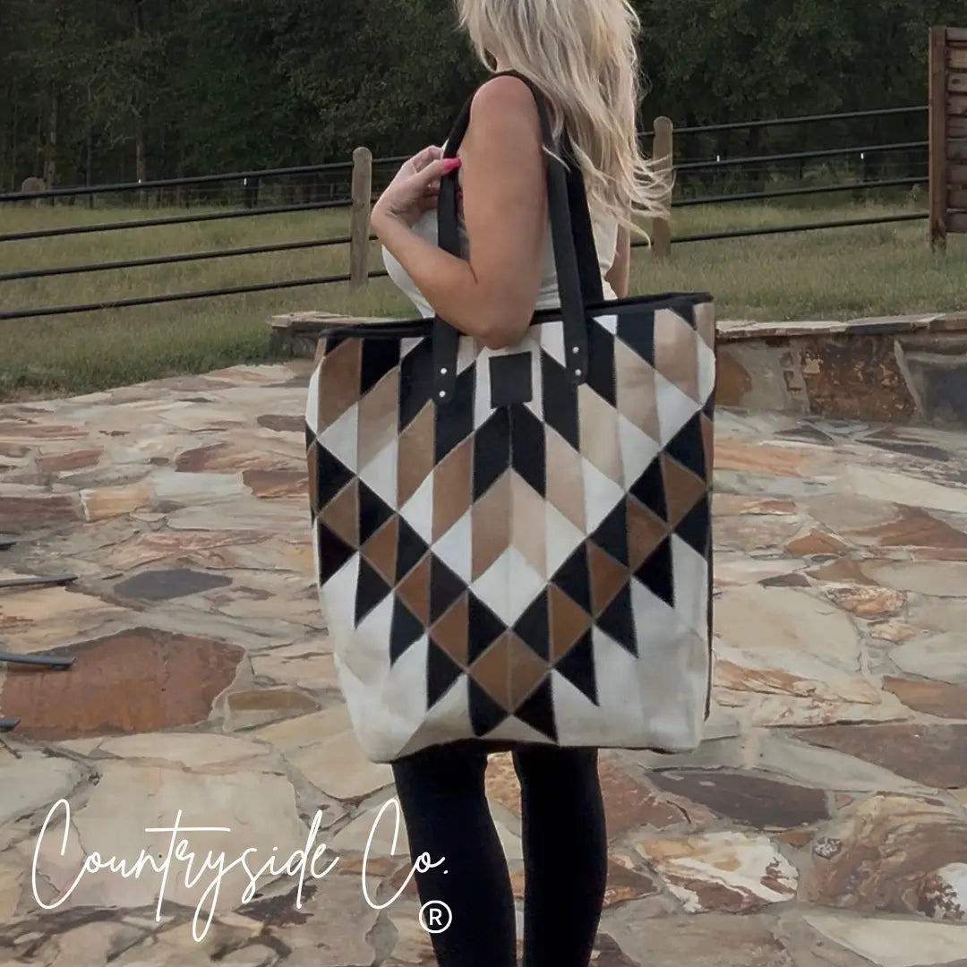 Cora Cowhide Weekender Travel Bag Countryside Co.