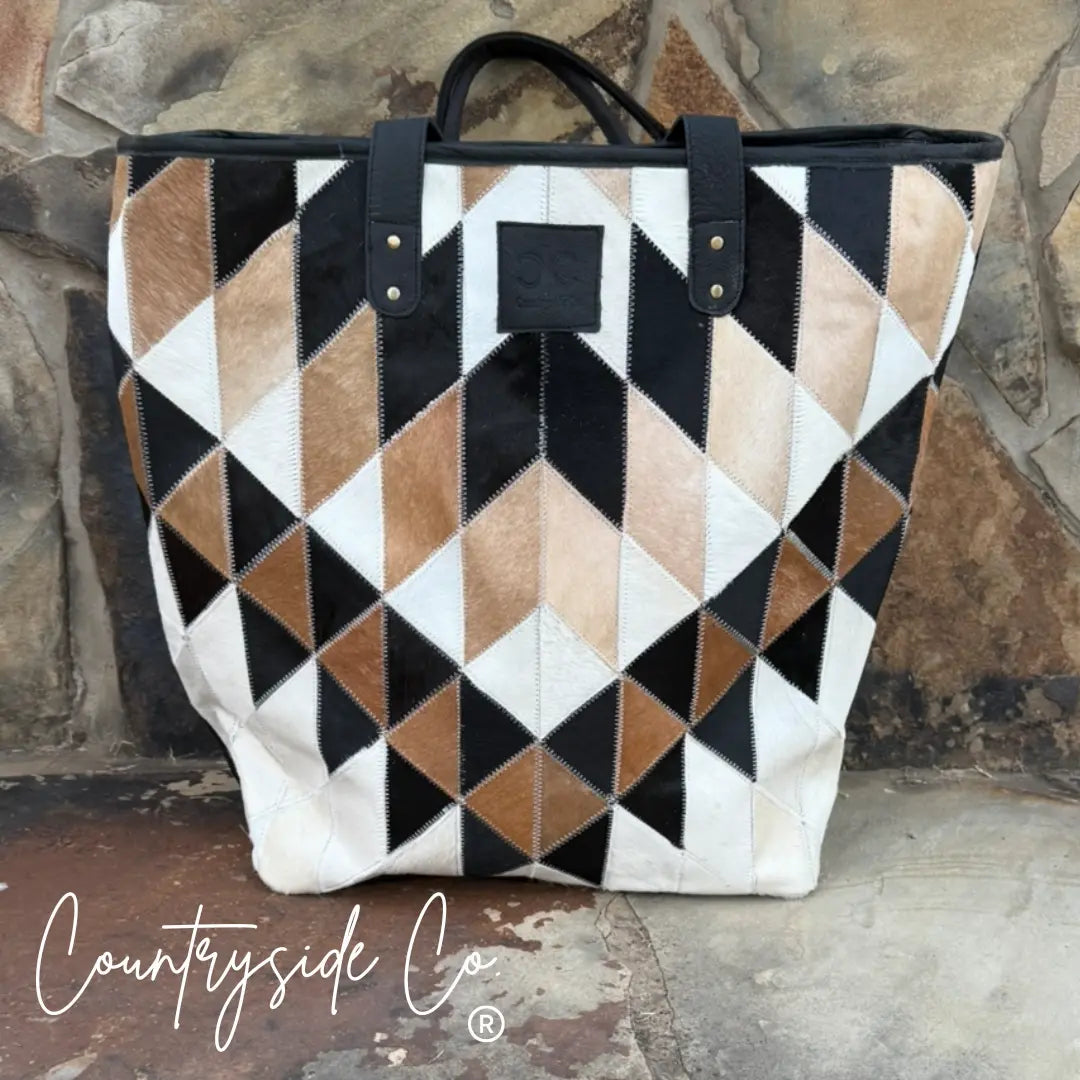Cora Cowhide Weekender Travel Bag Countryside Co.