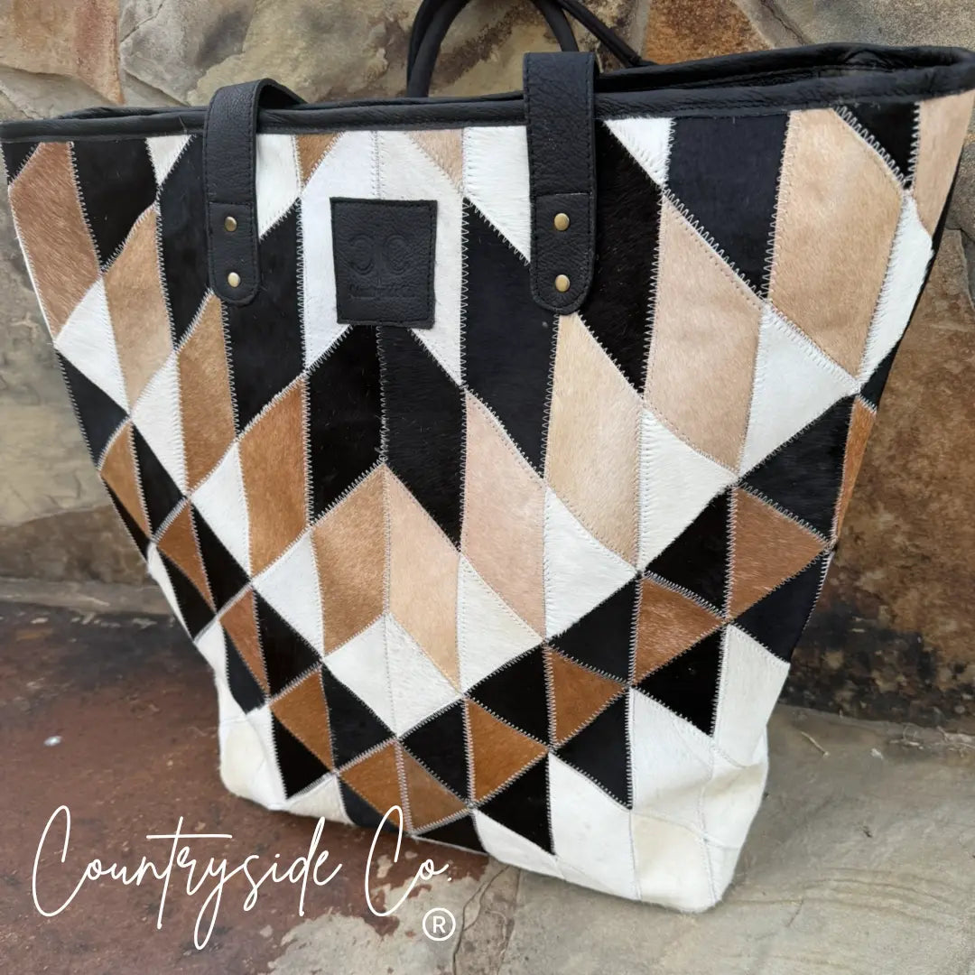 Cora Cowhide Weekender Travel Bag Countryside Co.