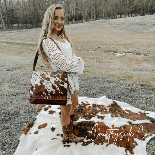 Couture Cowgirl Cowhide Leather Purse Countryside Co.