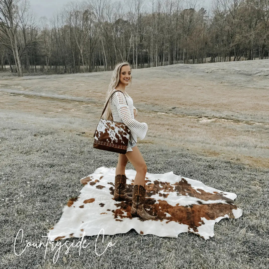Couture Cowgirl Cowhide Leather Purse Countryside Co.