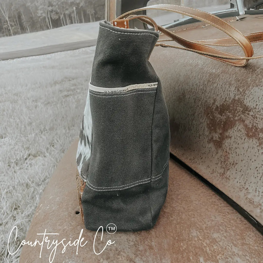 Darby Cowhide Carry All Overnight Bag Countryside Co.
