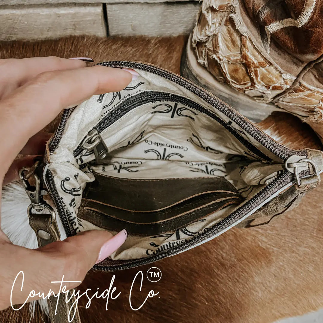 Colette Cowhide Wristlet Countryside Co.