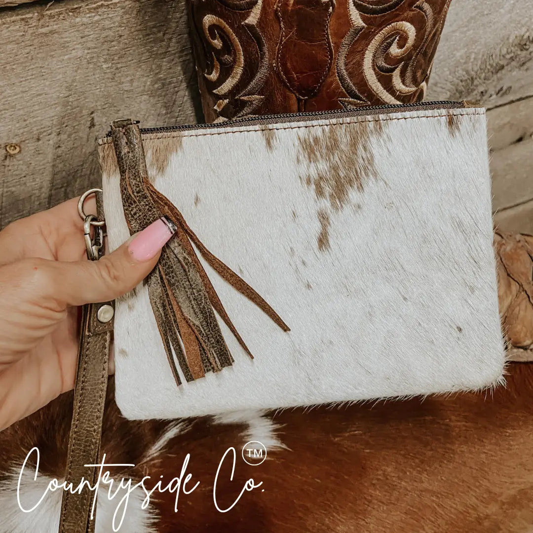 Colette Cowhide Wristlet Countryside Co.
