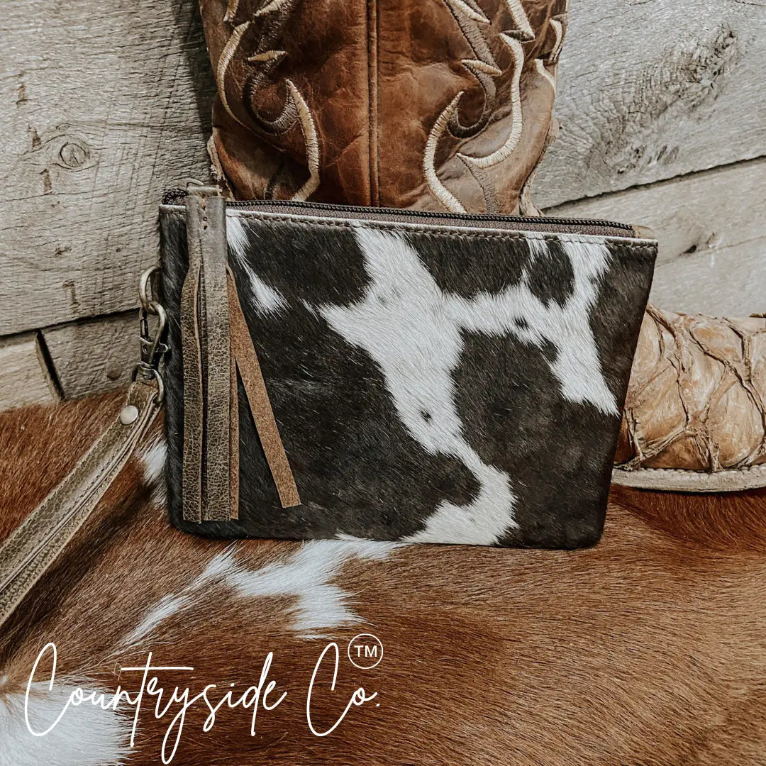 Colette Cowhide Wristlet Countryside Co.