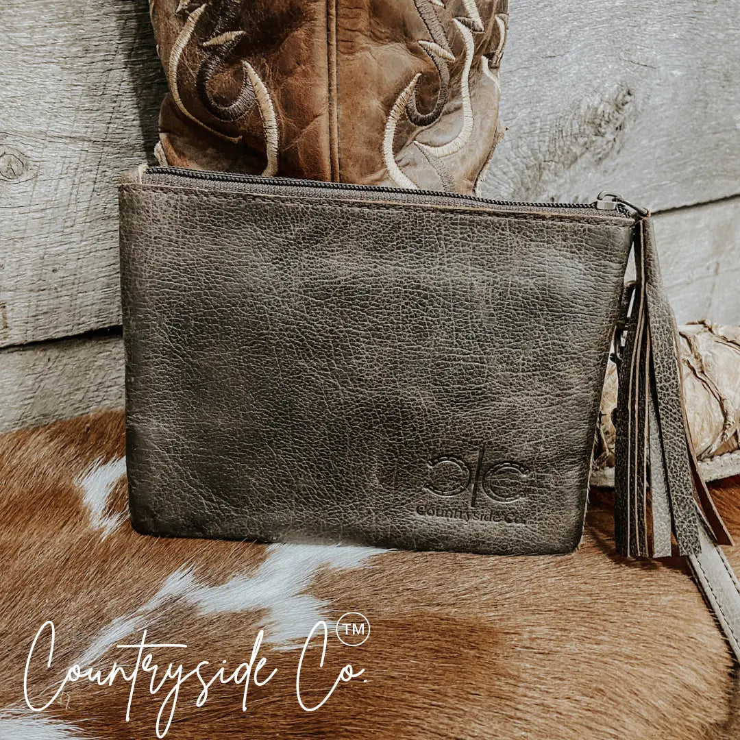 Colette Cowhide Wristlet Countryside Co.
