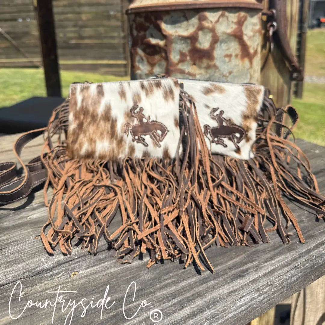 Rodeo Rider Cowhide Purse with Wristlet Countryside Co.