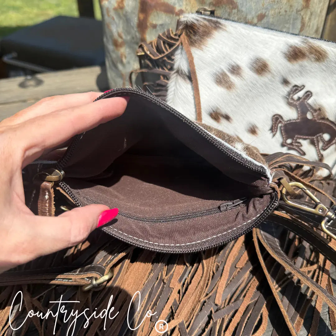 Rodeo Rider Cowhide Purse with Wristlet Countryside Co.