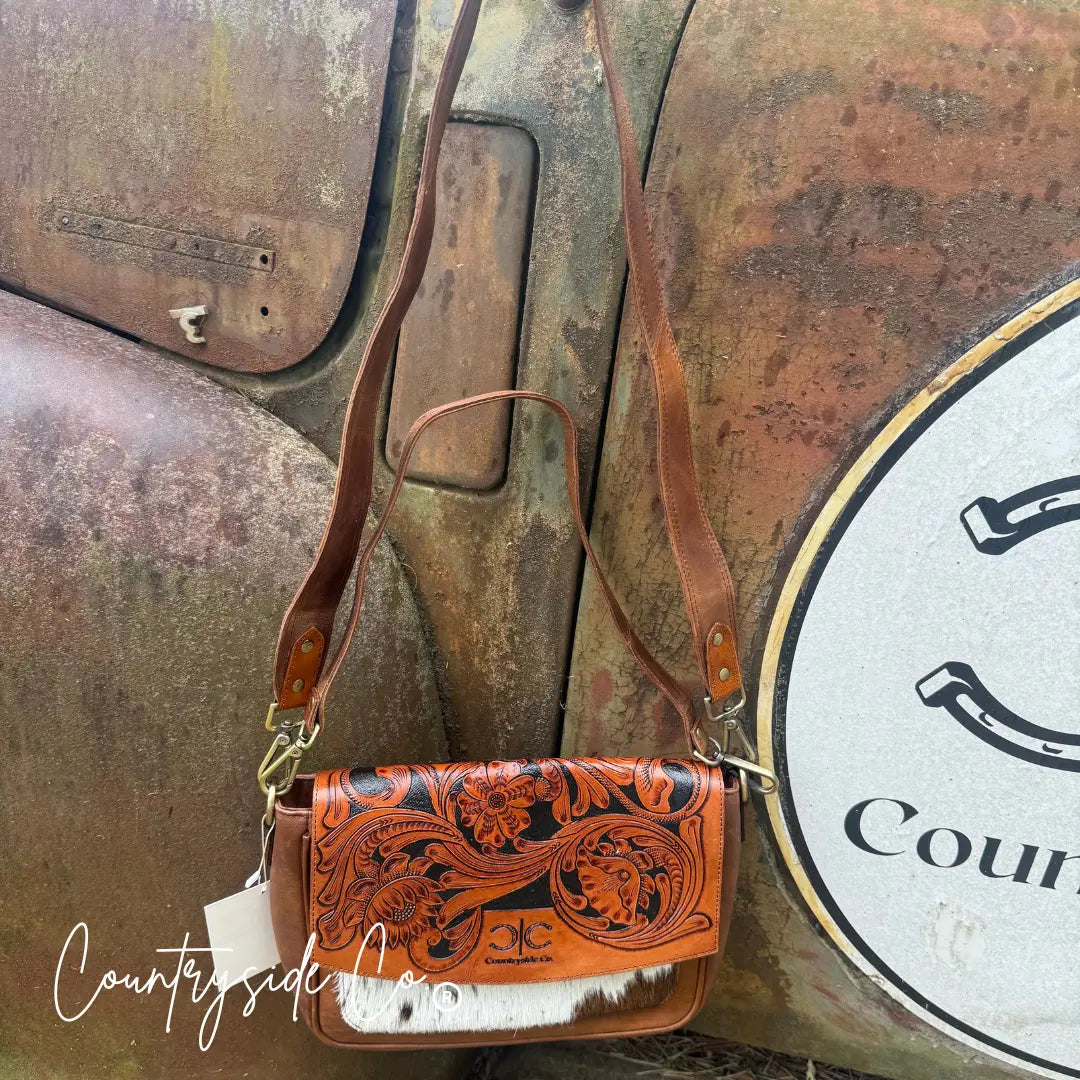 Grace Tooled Leather Purse Countryside Co.